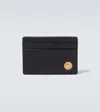 Versace Medusa Leather Card Holder In Nero-oro