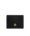Versace Medusa Leather Cardholder In Black