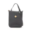 Versace Medusa Leather Handbag In Black