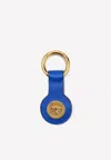Versace Medusa Plaque Keychain In Blue