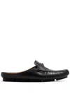 Versace Medusa Leather Loafers In Black