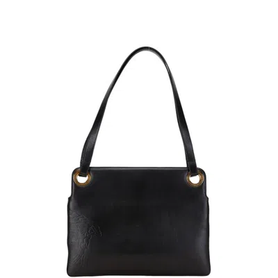 Versace Medusa Leather One-shoulder Handbag In Black