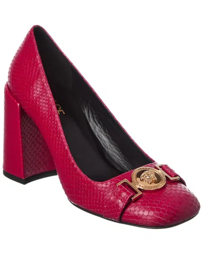 Versace Medusa Leather Pump In Multi
