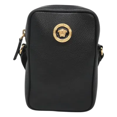 Pre-owned Versace Medusa Leather Shoulder Bag ()