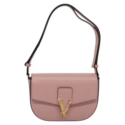 Pre-owned Versace Medusa Leather Shoulder Bag () In Pink