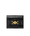 Versace Medusa '95 Croc-embossed Leather Wallet In Black