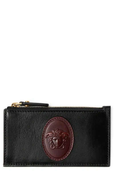 Versace Medusa Leather Zip Card Case