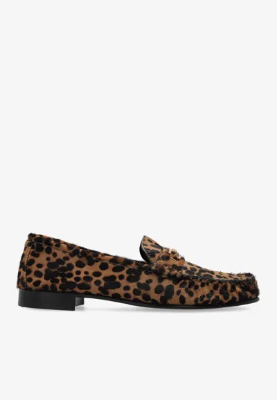 VERSACE MEDUSA LEOPARD PRINT LOAFERS
