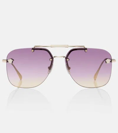 Versace Medusa Light Aviator Sunglasses In Multi