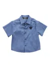 Versace Medusa Light-blue Shirt In Light Blue