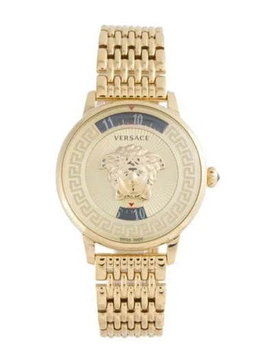 Pre-owned Versace Medusa Lock Icon Watch, 38mm In Multicolor