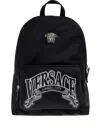 Versace Medusa-logo Backpack In Black