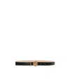 Versace Medusa Logo-buckle Leather Belt In Black