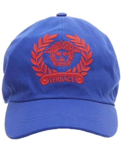 Pre-owned Versace Medusa Logo Embroidery Hat (authentic Pre-loved)
