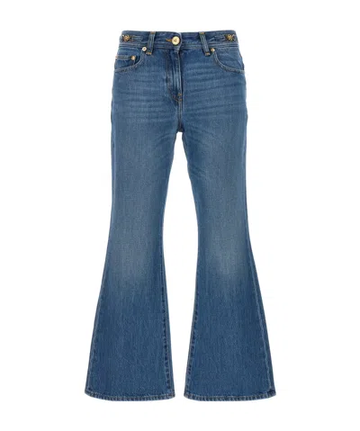 VERSACE VERSACE MEDUSA LOGO FLARED JEANS