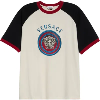 Versace Printed Cotton-jersey Regular T-shirt In Multi