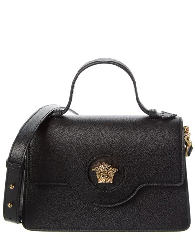 Versace Medusa Logo Leather Satchel