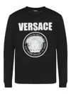 Versace Medusa Logo Long-sleeve T-shirt In Black