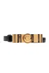 Versace Medusa Logo-plaque Belt In Black