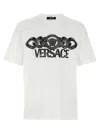 Versace 'medusa' Logo Print T-shirt In White