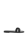 Versace Medusa Logo Sandals In Black
