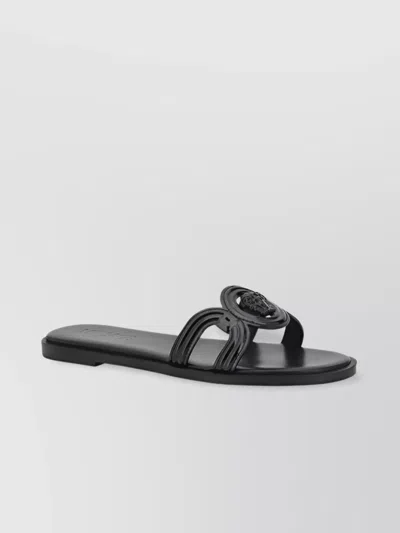 Versace Medusa Logo Sandals For Distinctive Elegance In Black