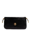 Versace Tag Drawstring Shoulder Bag In Black