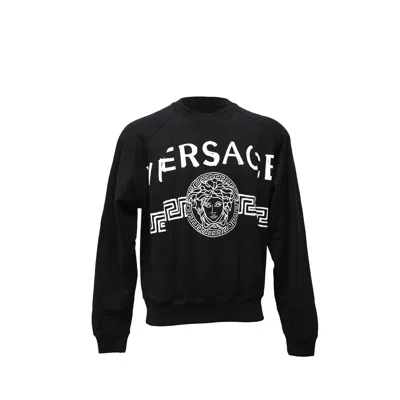 Versace Medusa Logo Sweater In Black Cotton