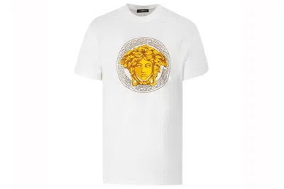 Pre-owned Versace Medusa Logo T-shirt White