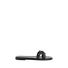 Versace Medusa Logo Sandals In Black
