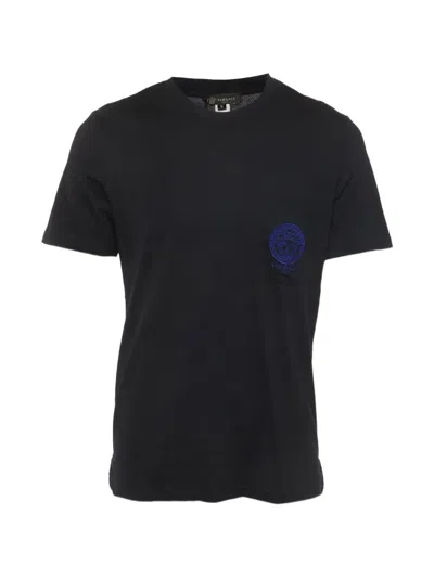 Pre-owned Versace Medusa Logo-detail T-shirt In Black