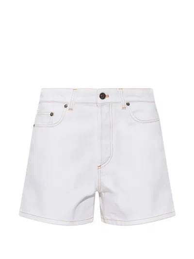 Versace Medusa Logo-patch Shorts In White