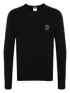 Versace Medusa Logo Long-sleeved Undershirt In Black