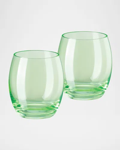 Versace Medusa Lumiere 2 Short Stem Whiskey Dof Glasses, Set Of Two In Green