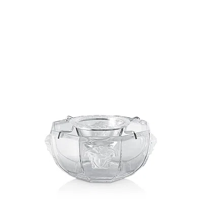 Versace Medusa Lumiere Caviar Bowl In Clear