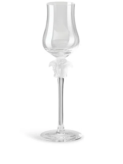 Versace Medusa Lumiere Grappa Glass In Clear