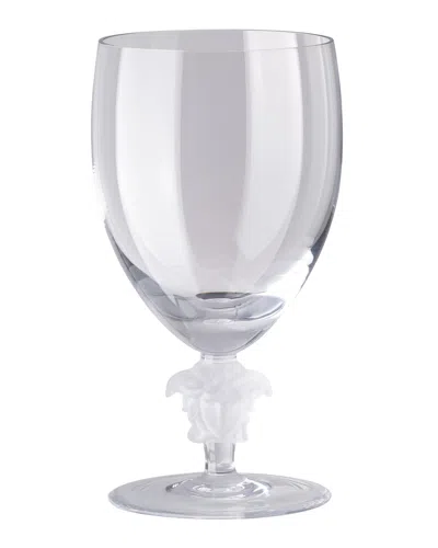 Versace Medusa Lumiere Short Stem Clear Water Goblets, Set Of 2 In White