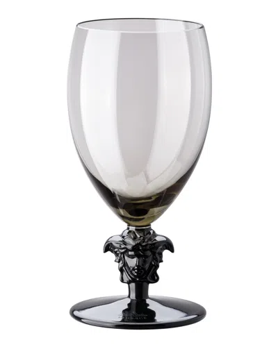 Versace Medusa Lumiere Short Stem Haze White Wine Glasses, Set Of 2 In Smoke