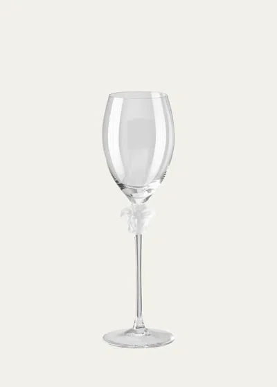 Versace Medusa Lumiere White Wine Glass In Clear