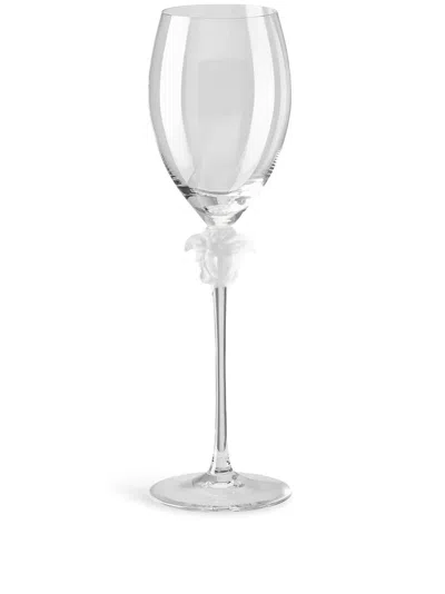 Versace Medusa Lumiere White Wine Glass In Nude