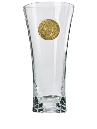 Versace Medusa Madness Glass Vase (40cm) In White