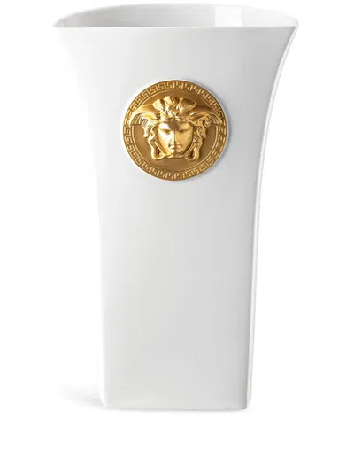 Versace Grosse Medusa Madness Vase In White