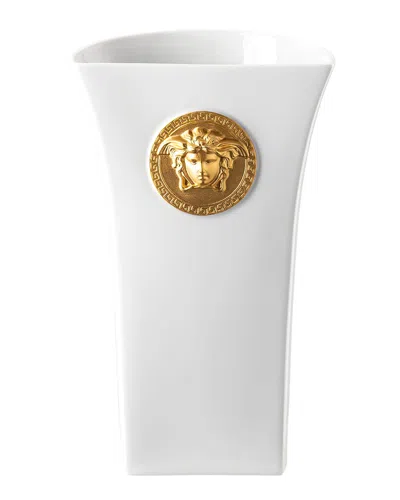 Versace Medusa Madness Vase In White - 10.25"
