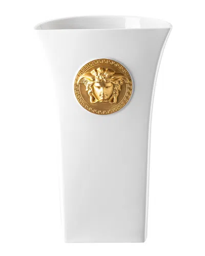Versace Medusa Madness Vase In White - 13.5"