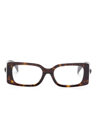 Versace Medusa Medallion Glasses In Brown