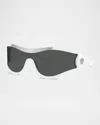 Versace Medusa Medallion Shield Sunglasses In White