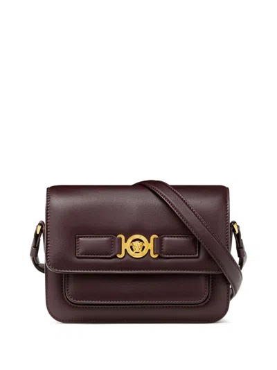 Versace Medusa Messenger Bag In Brown