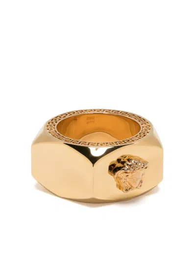 Versace Medusa Metal Ring In Gold