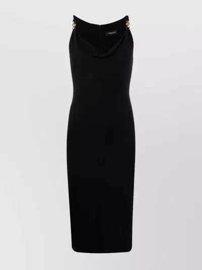 Versace Black Corset Midi Dress