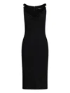 Versace Medusa-strap Corset-style Dress In Black